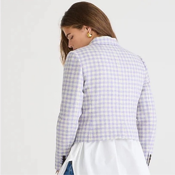 NWT J.Crew Cropped double-breasted blazer in English wool. - Picture 16 of 16